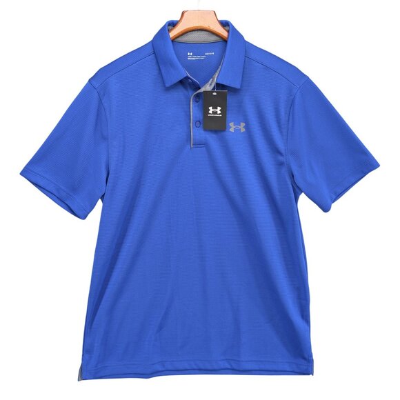 Under Armour Other - Under Armour Tech Polo Mens Royal Blue Short Sleeve Loose Fit Golf Shirt Size L